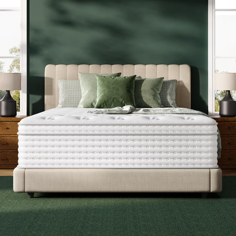 King Mattress, 14-Inch Luxury Hybrid Mattress, Fiberglass-Free Mattress in a Box with Gel-infused Memory Foam, Individual Pocket Spring for Motion Isolation-Edge Support,CertiPUR-US,10-Year Warranty FP FLEXPEDIC