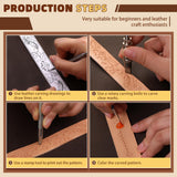 Leather Crafting Kit: Leather Working Tools and Supplies for DIY Craft Beginners Stamping Dyeing Carving Sewing Edge Sealing with Video Tutorials for Earrings Wallet Keychain Wristband Bookmark CBHGFEA