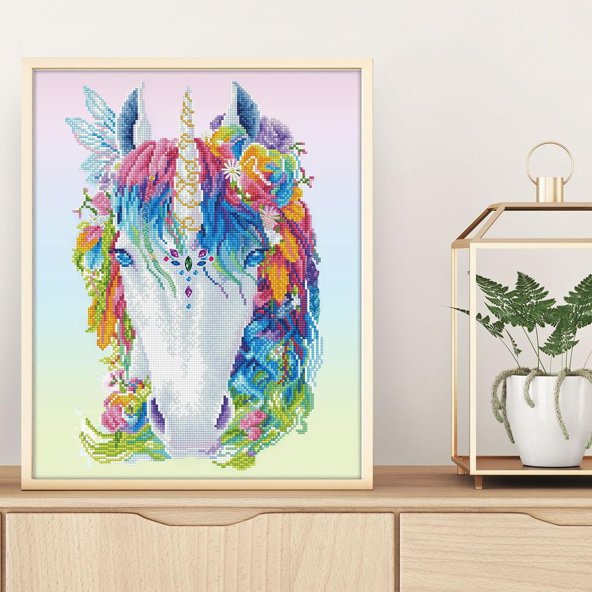 DIAMOND DOTZ Mystic Unicorn Diamond Painting Kits for Adults - Diamond Art Kits a Relaxing Creative Craft Kit with Dotz Gems 16.1x20.1 DIAMOND DOTZ
