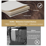 MODCART Modular Closet System, 78" Wide Closet Organizer System with Hanging and Drawers, Wood Tower Closet Storage for Walk In Closets, Wall Mounted Wardrobe Organizer Kit System, Bedroom, White MODCART