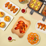 100Pcs Baking Paper Liners for Air Fryers - Rectangular Baking Sheets for Ninja Foodi Smart XL, DualZone & More Models - Air Fryer Accessories Palksky