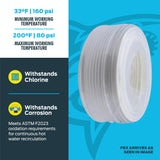 SharkBite 3/4 Inch x 500 Feet White PEX-B, PEX Pipe Flexible Water Tubing for Plumbing, U870W500 SharkBite