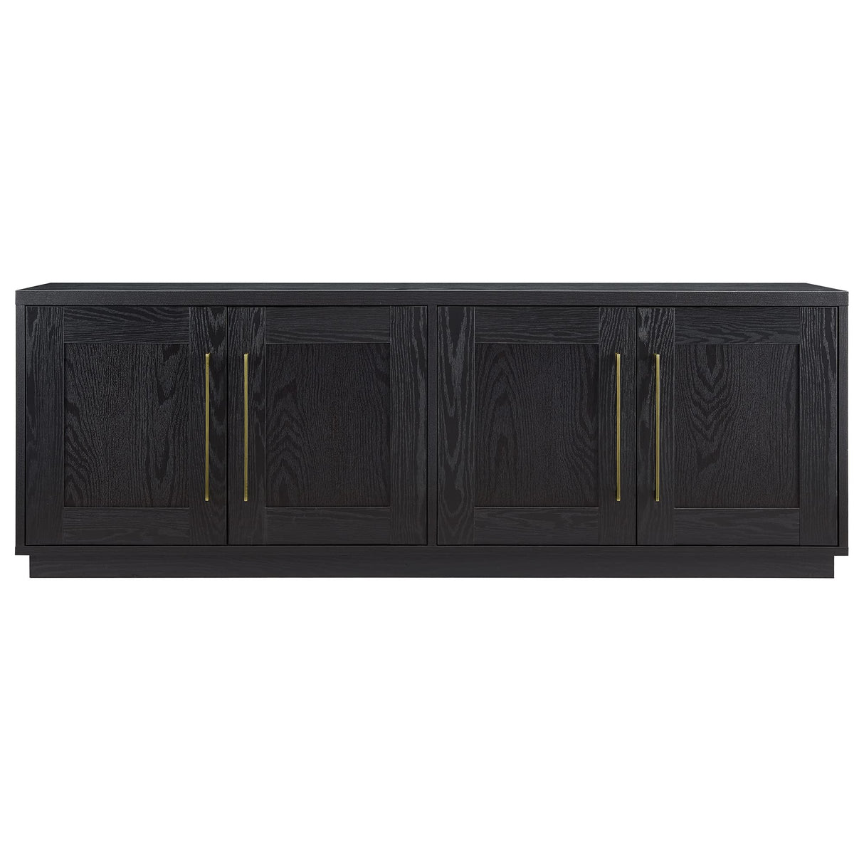 Henn&Hart Tillman Rectangular TV Stand for TV's up to 80" in Black Grain Henn&Hart