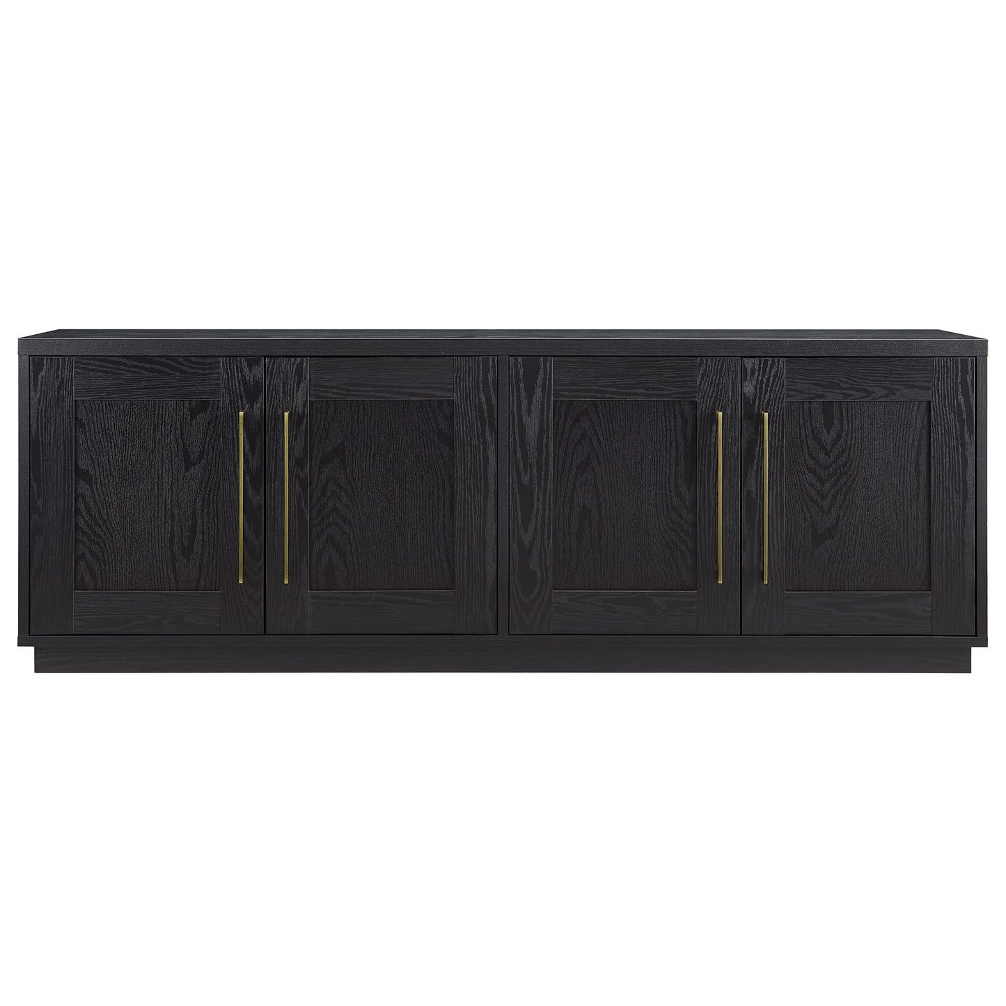 Henn&Hart Tillman Rectangular TV Stand for TV's up to 80" in Black Grain