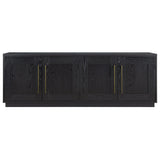 Henn&Hart Tillman Rectangular TV Stand for TV's up to 80" in Black Grain Henn&Hart