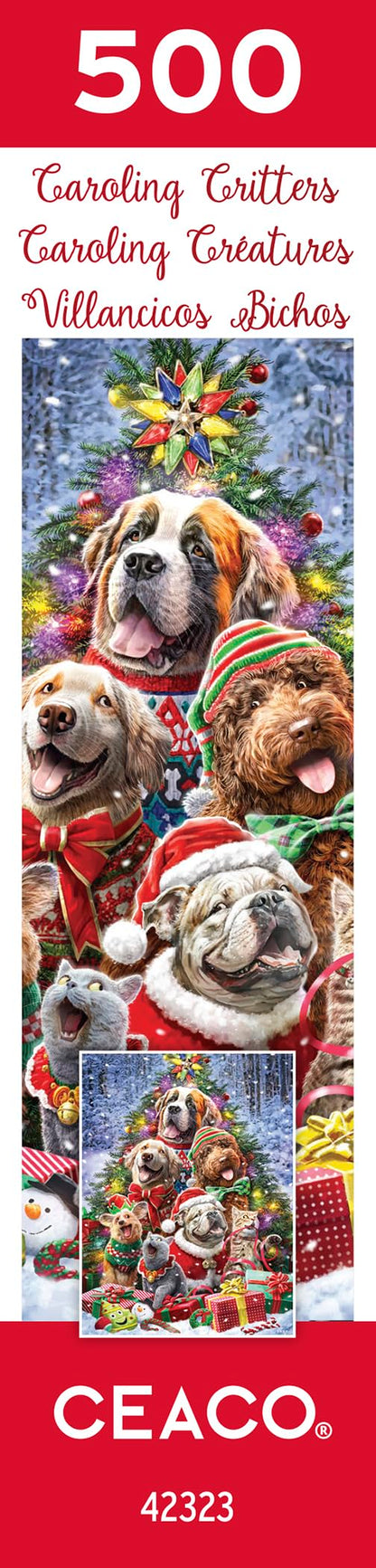 Ceaco - Larry Jones - Caroling Critters - 500 Piece Jigsaw Puzzle