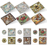 6 Pack Animal Diamond Art Greeting Cards with Envelopes, DIY 5D Diamond Painting Card Kit Featuring Phoenix Owl Bee Eagle Ladybug and Tiger, Handmade Rhinestone Craft Cards for Birthday and Holiday AiYuanzsh