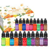 QIXIAMO Candle Dye 20 Colors Liquid Candle Making Dye for Candle Making Supply Kit Candle Coloring for Dyes 0.35oz/10 ml, 0.358inch QIXIAMO