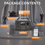 ALLWEI Portable Power Station 300W(Surge 600W), 280Wh Solar Generator with 120V AC Outlet, 78000mAh Backup Lithium Battery Generator for CPAP Outdoor RV Camping Emergency Home Use ALLWEI