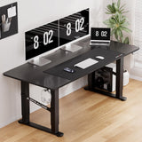 GTRACING 4 Legs Standing Desk with Dual Motor, 55 x 28 Inch Adjustable Height Desk with Power Outlets & LED Lights, Home Office Computer Workstation Sit Stand Up Desk with 3 Memory Preset GTRACING