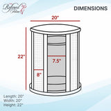 THE REFINED FELINE Purrrrfect End Table Cat Bed Cave in Mahogany Brown, Multipurpose Wood Cat Furniture Nightstand, Easy to Clean Covered Cat Bed with Replaceable Scratching Post & Washable Cushion THE REFINED FELINE