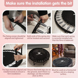 36 Inch Mini ToddlerTrampoline for Kids Ages Over 6 Max Load 170lbs Indoor Small Rebounder Trampoline Gifts for Kids Toddler Trampoline with Safe Cover Black PY SUPER MODE