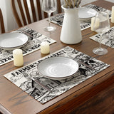 Artoid Mode Tractor Milk Farm Placemats Set of 4, 12x18 Inch Seasonal Autumn Cow House Fall Table Mats for Party Kitchen Dining Decoration Beige Artoid Mode