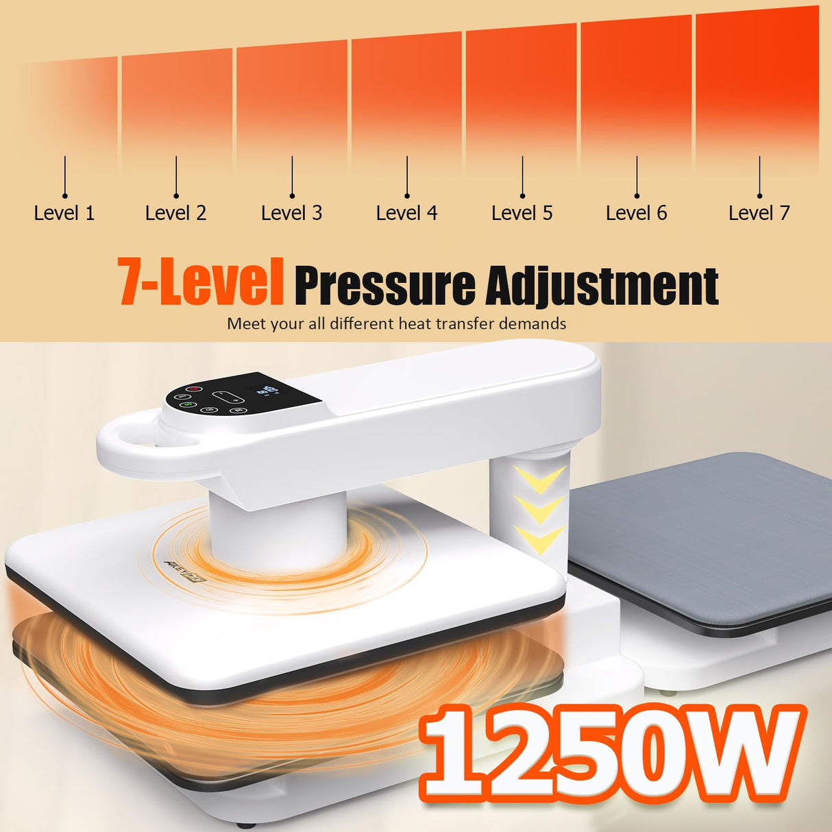 AKEYDIY New 15x15 Swivel Auto Heat Press Machine for T-Shirts, 360° Swing Away Heat Press with Auto Press Release, Heat Up Fast (One-Workstation) AKEYDIY