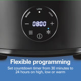 Hamilton Beach 6 Quart Set & Forget Programmable Slow Cooker with Defrost Function, Flexible Programming With Adjustable Countdown Timer, Dishwasher Safe Crock and Lid, Black (33765) Hamilton Beach