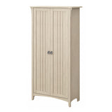 Bush Furniture Salinas Antique White Bathroom Storage Cabinet with Doors Bush Business Furniture