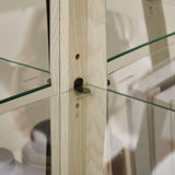 Eyisean 70" H Lighted Corner Curio Cabinet, Curio Display Cabinet with Tempered Glass Door and 5 Shelves, Light Bulb Included, Rack for Living Room (White) Eyisean