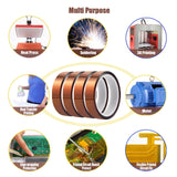 MEBMIK 4 Rolls 20mm x33m (108ft) High Temperature Heat Resistant Tape Heat Transfer Tape for Heat Sublimation Press No Residue and Heat Transfer Vinyl MEBMIK