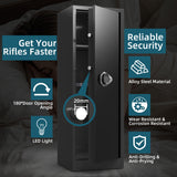 Emasme Gun Safes, Rifle Gun Safe with a Storage Box, No Assembly Required, Gun Cabinet with Removable Shelf, for Home Rifle and Pistols Storage(8-10 Gun Safe Digital) Emasme