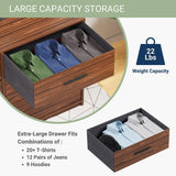 Modern 6-Drawer Dresser with Spacious Storage,Sturdy Wood Frame, and Large Capacity Drawers, Dressers for Bedroom, Home Organization Storage for Living Room or Hallway, Walnut Techni Home