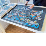 Felt Puzzle Board Flipper Board for 1000 Piece Puzzle with Rigid Cover Tilted Puzzle Board Tray Mat Gray PUZZLE EZ