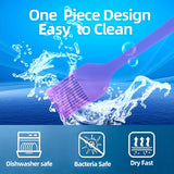 6 PCS CUALORK Silicone Basting Brush, Upgrade Pastry Brush,Heat Resistant Silicone Brushes, Premium Cooking Brush for Sauce Marinade Meat Glazing, Oil Brush for BBQ Kitchen Cooking Baking and Grilling Cualork