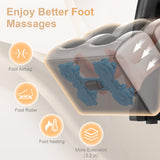 FURNIMAT 2025 Massage Chair Full Body, Zero Gravity Massage Chair with 10 Fix Rollers, Heating, Foot Massage, Auto Modes, Bluetooth Speaker, Touch Screen Controller (Classic Black) FURNIMAT