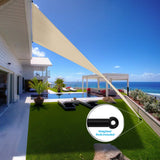 Patio Paradise 8' x 12' Pergola Canopy Replacement Cover Shade Cloth with Grommets Weighted Rods Outdoor Sun Shade Screen UV Block for Gazebo Backyard Deck Porch Balcony, Beige Patio