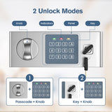 Locksworth Safe for Home, 0.6 Cubic Feet Safety Box, Lock Box for Money, Jewelry, Documents and Guns, Digital Security Safe for Office, Hotel and Personal Use, 13.8"W x 9.8"D x 9.8"H Locksworth