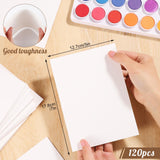 120 Sheets Watercolor Paper Bulk, 140 lb/300 GSM Cold Press Paper White Water Color Paper Cotton Paper for Kids Child Students Adults Artists Drawing Wedding Gift Cards(5 x 7 Inch) Prudiut