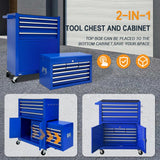 Sonlmik Tool Chest, 13-Drawer Rolling Tool Chest with Double Door Handle, 2 in 1 Detachable Tool Chest, Large Tool Storage with Wheels, Lockable Tool Chest for Garage, Barbershop Sonlmik