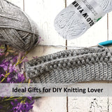 5 Rolls Glow in The Dark Yarn, 55 Yards Luminous Knitting Glowing Crochet Yarn for Crocheting, Sewing Supplies for Knitting DIY Crafts (Gray) Lmaray