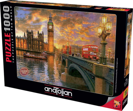 Anatolian Westminster Sunset Jigsaw Puzzle (1000 Piece), Multicolor (PER1023) Anatolian