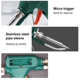 Soldering Gun Kit - Soldering Iron Kit with Adjustable Temp 180-520°C, ON/OFF Button, 80W LED Digital Internal Heat Soldering Gun, Auto Send Tin Soldering Kit for Electronics Welding Repair DIY VISLONE