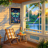 VividMeng Moth Diamond Art Kits for Adults,Mushroom Diamond Painting Kit for Adults,DIY Full Drill Diamond Painting Moth Gem Art and Crafts 12x16inch VividMeng