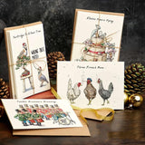 SWAGGIFT Twelve Days of Christmas Card Set,12 Pcs Quirky Funny Christmas Cards Card with Your Custom Message and Envelopes, Christmas Countdown Gift Card Set SWAGGIFT