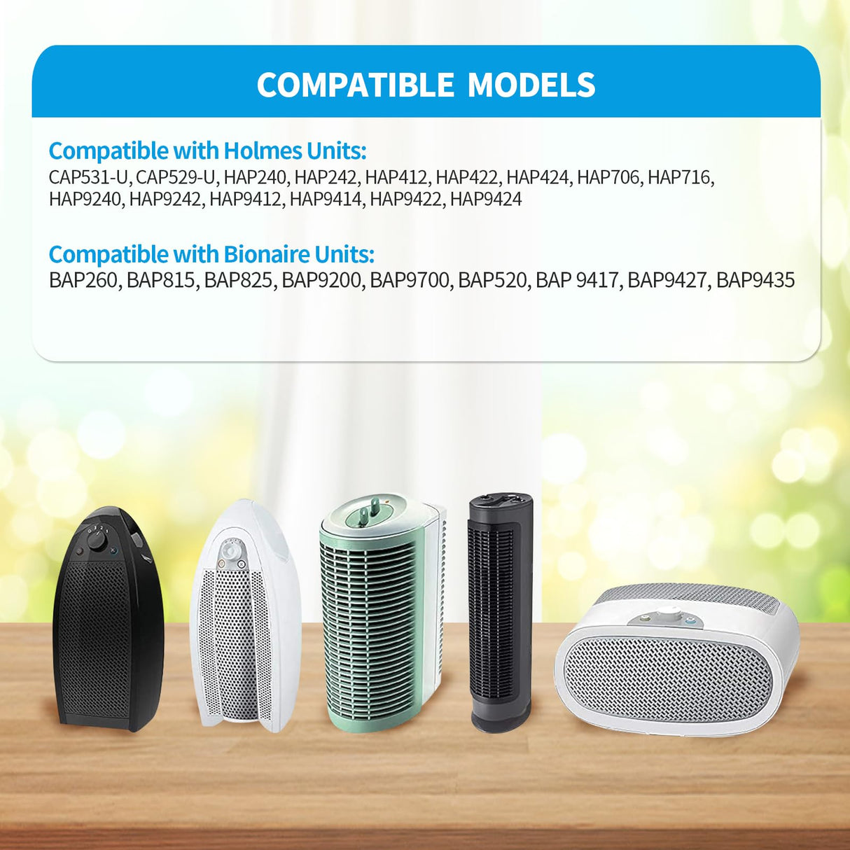 DerBlue 4pcs Replacement HEPA Filters for Holmes AER1 Type Total Air Filter,for HAPF30AT andHAP242-NUC,Total Air Filter Replacement Filters for HAPF30AT DerBlue