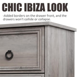 Modern 10 Drawer Dresser, Dressers for Bedroom, Chest of Drawers Closet Organizers and Storage Clothes - Easy Pulls Handle, Textured Borders Living Room, Hallway, Gray LGHM