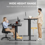GTRACING Electric Standing Desk, 55 x 24 Inches Sit Stand up Desk with Memory Preset Controller, Height Adjustable Ergonomic Home Office Computer Desk (Black) GTRACING
