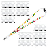 YOUKE OLA 100 Pack Sublimation Lanyards Blank Bulk White Sublimation Lanyards with Detachable Buckles Neck Lanyards Heat Transfer Lanyard for ID Badge Holder Keychain as Christmas Gifts 2.0 YOUKE OLA