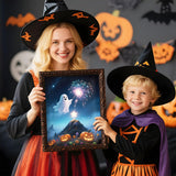 Asddage Diamond Painting Kits for Adults - Ghost, Jack-o'-Lantern DIY 5D Diamond Art Kits Full Drill Diamond Dots Paintings with Diamonds Gem Art and Crafts Home Wall Decor 12x16inch Asddage