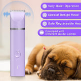 Veeconn Dog Grooming Clippers Kit-Electric Rechargeable Cat Trimmer Tools-Cordless Quiet Pet Nail Paw Grinder-4 in 1 Multifunctional Low Noise Shaver-Razor for feet Face Ears Toenail Eye Veeconn