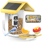 Viubird Bird Feeder with Camera: Solar Powered Smart Bird Camera Feeder 2K Live Feed for Backyard - AI Identify Auto Capture Videos, Gifts for Birdlovers Mom Dad, 2.4GHz WiFi VIUBIRD