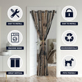 ONINUO Wooden Barn Doors Door Curtains for Doorways, Rustic Farmhouse Art Wood Blackout Curtain for Kids Bedroom Closet, Grommet Thermal Insulated Privacy Door Drapes for Room Divider, 42" W x 80" L ONINUO
