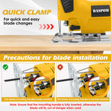 Cordless Jig Saw Compatible with Dewalt 20V Battery, Brushless Orbital Jigsaw with 2600 Blade Speed, with 10pcs Blades, 4 Orbital for Wood, Plastic and Metal Cutting (No Battery) Daspom