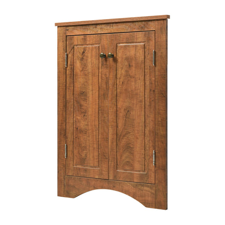 Triangle Bathroom Storage Cabinet With Adjustable Shelves, Freestanding Floor Cabinet For Home Kitchen HouseOfZazla