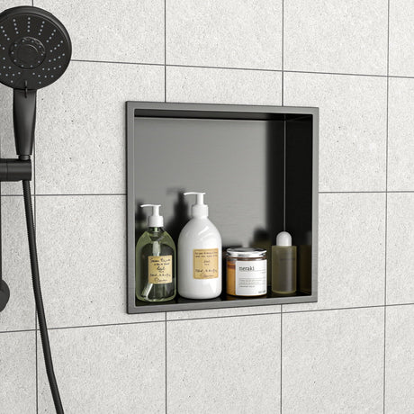 Stainless Steel Shower Niche With Seamless Design For Bathroom Storage HouseOfZazla