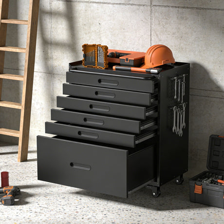 Rolling Tool Cabinet Heavy Duty Garage Storage With Lockable Doors HouseOfZazla