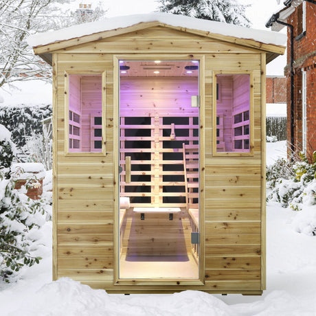 Four person Far-infrared Old fir outdoor sauna room HouseOfZazla