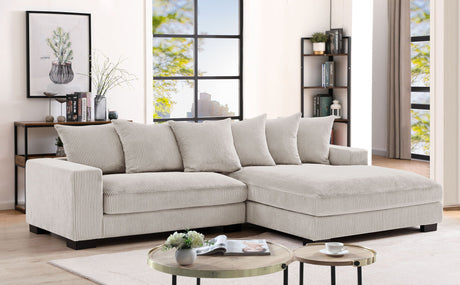 Luxe - Oversized 2 Piece Sectional Couches For Living Room, L Shaped Sofa With Chaise HouseOfZazla